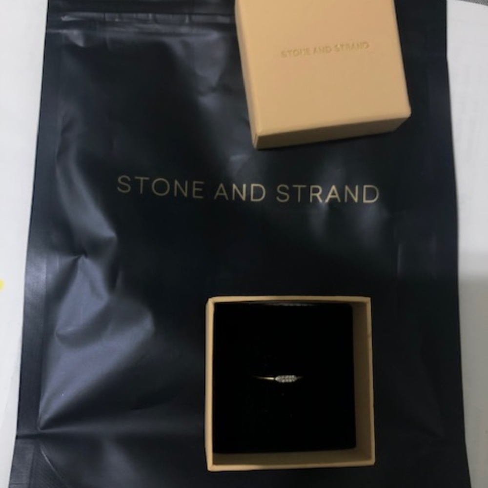 Stone & Strand Pave Diamond Shape Ring 14k Size 6